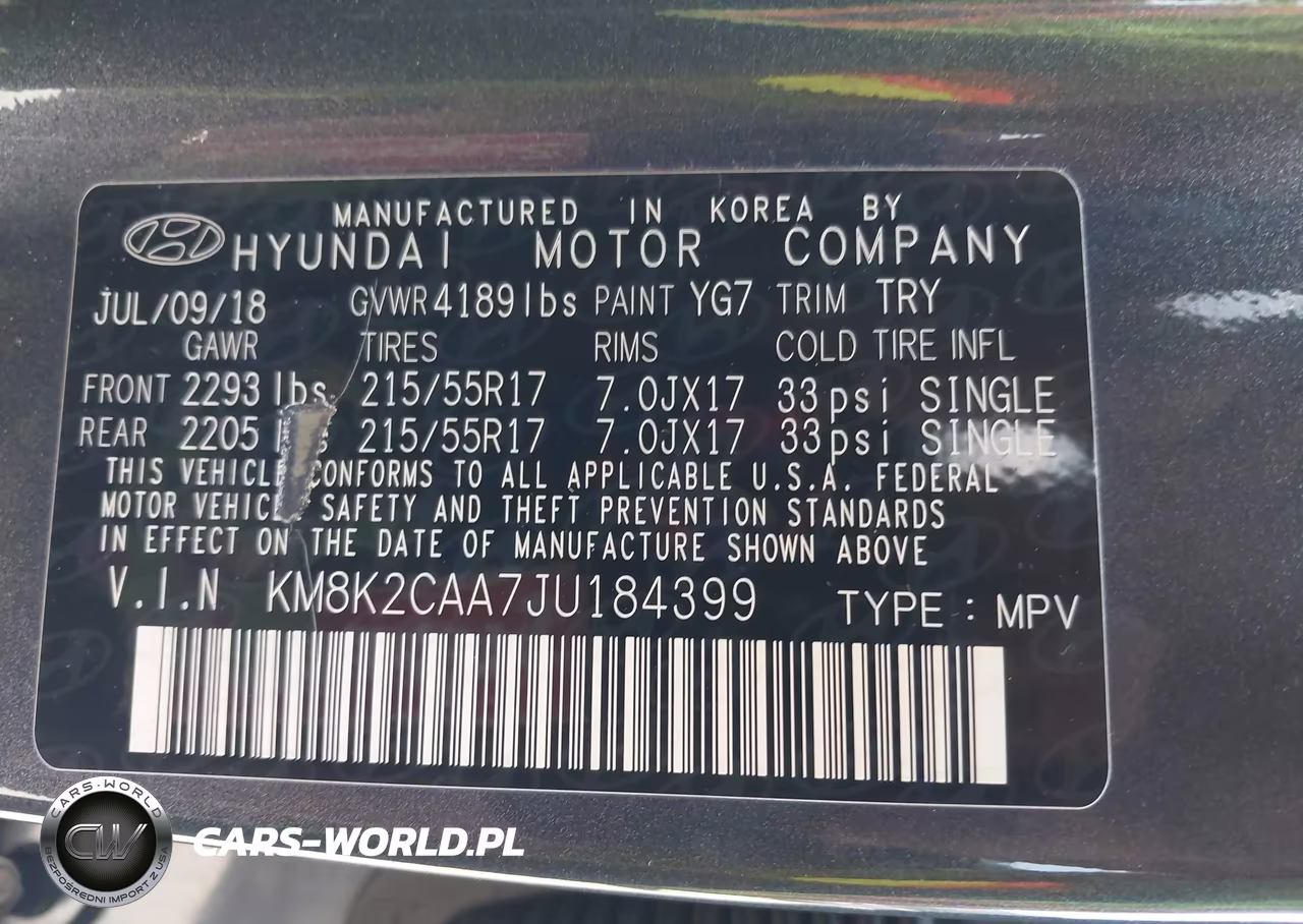 2018 Hyundai Kona Sel VIN:KM8K2CAA7JU184399 - 9