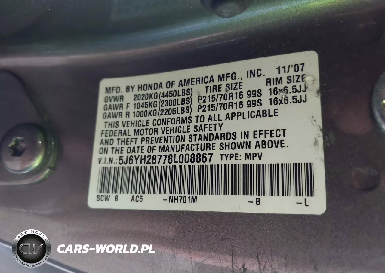 2008 Honda Element Ex VIN:5J6YH28778L008867 - 9