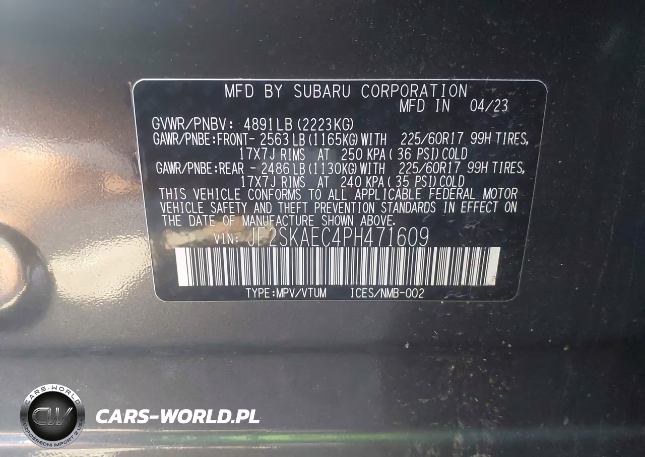 2023 Subaru Forester Premium VIN:JF2SKAEC4PH471609 - 9