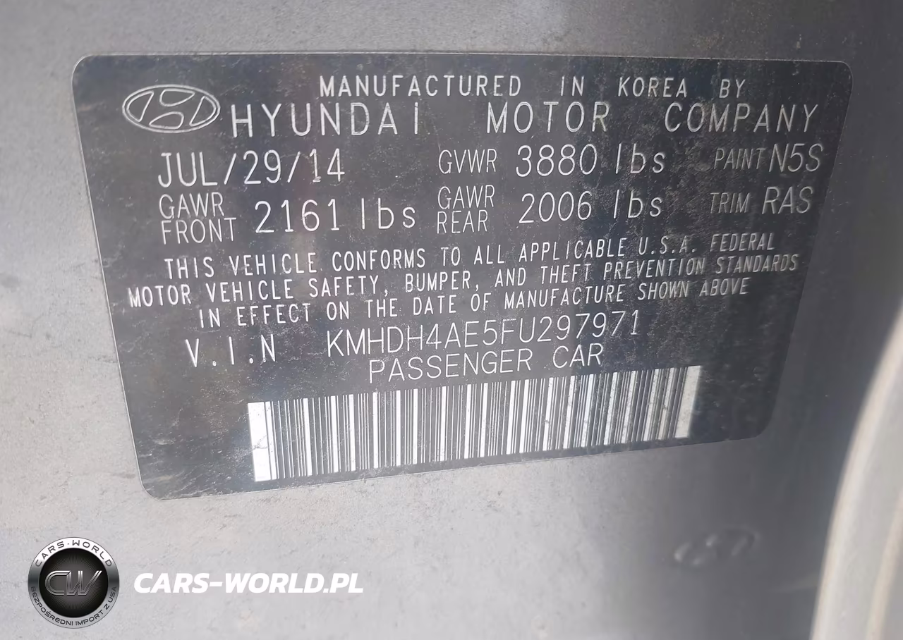 2015 Hyundai Elantra Se VIN:KMHDH4AE5FU297971 - 9