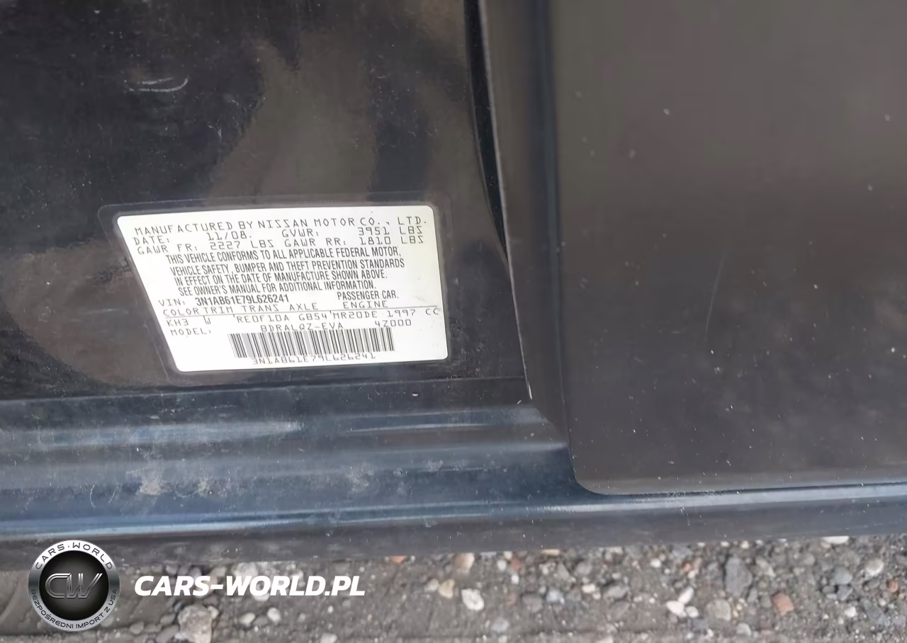 2009 Nissan Sentra 2.0 VIN:3N1AB61E79L626241 - 9