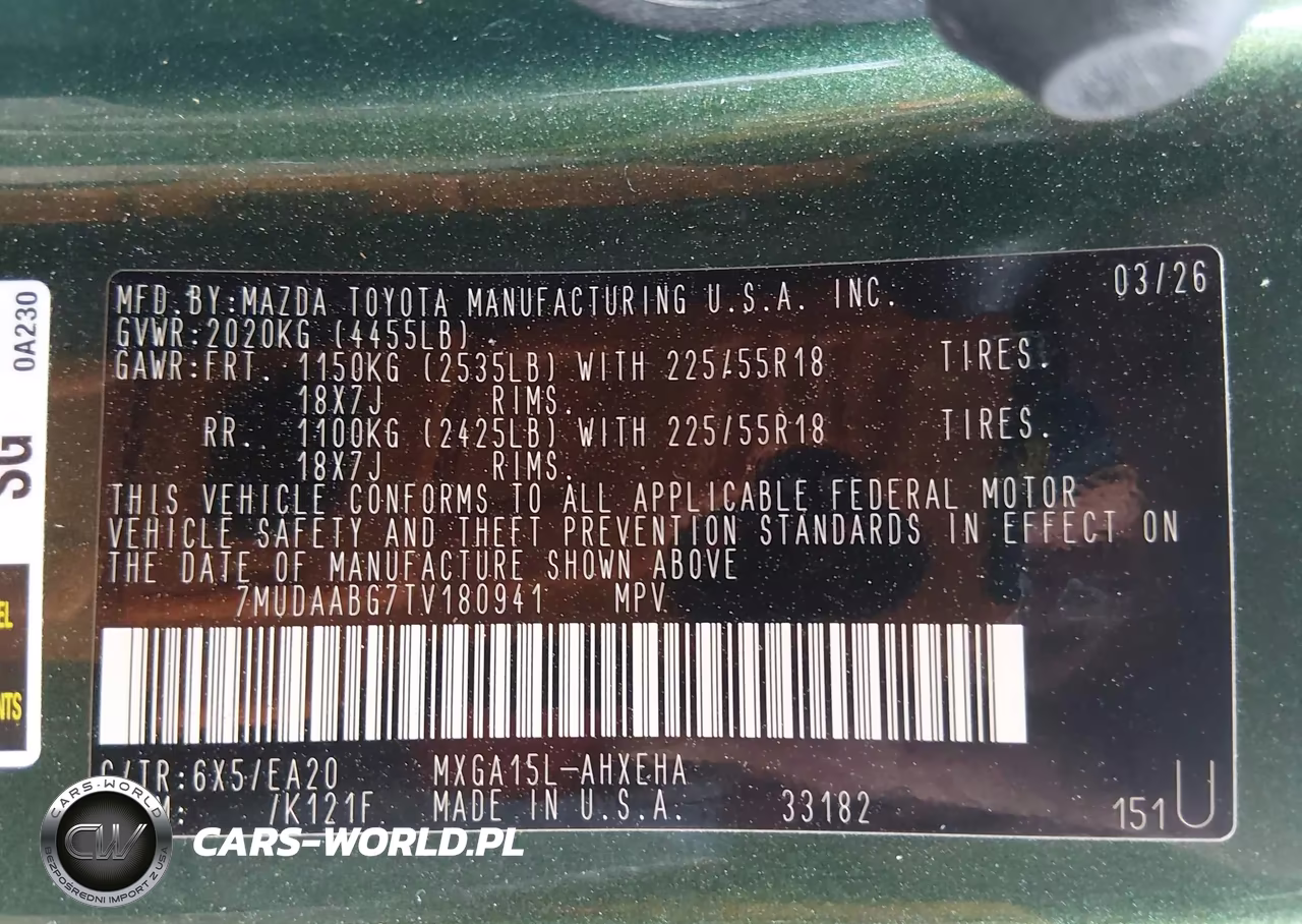 2026 Toyota Corolla Cross Xle VIN:7MUDAABG7TV180941 - 9