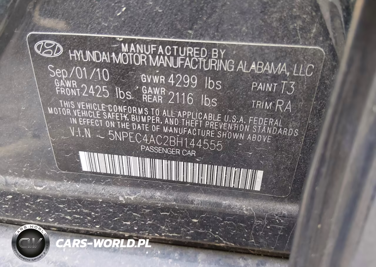 2011 Hyundai Sonata Limited VIN:5NPEC4AC2BH144555 - 9