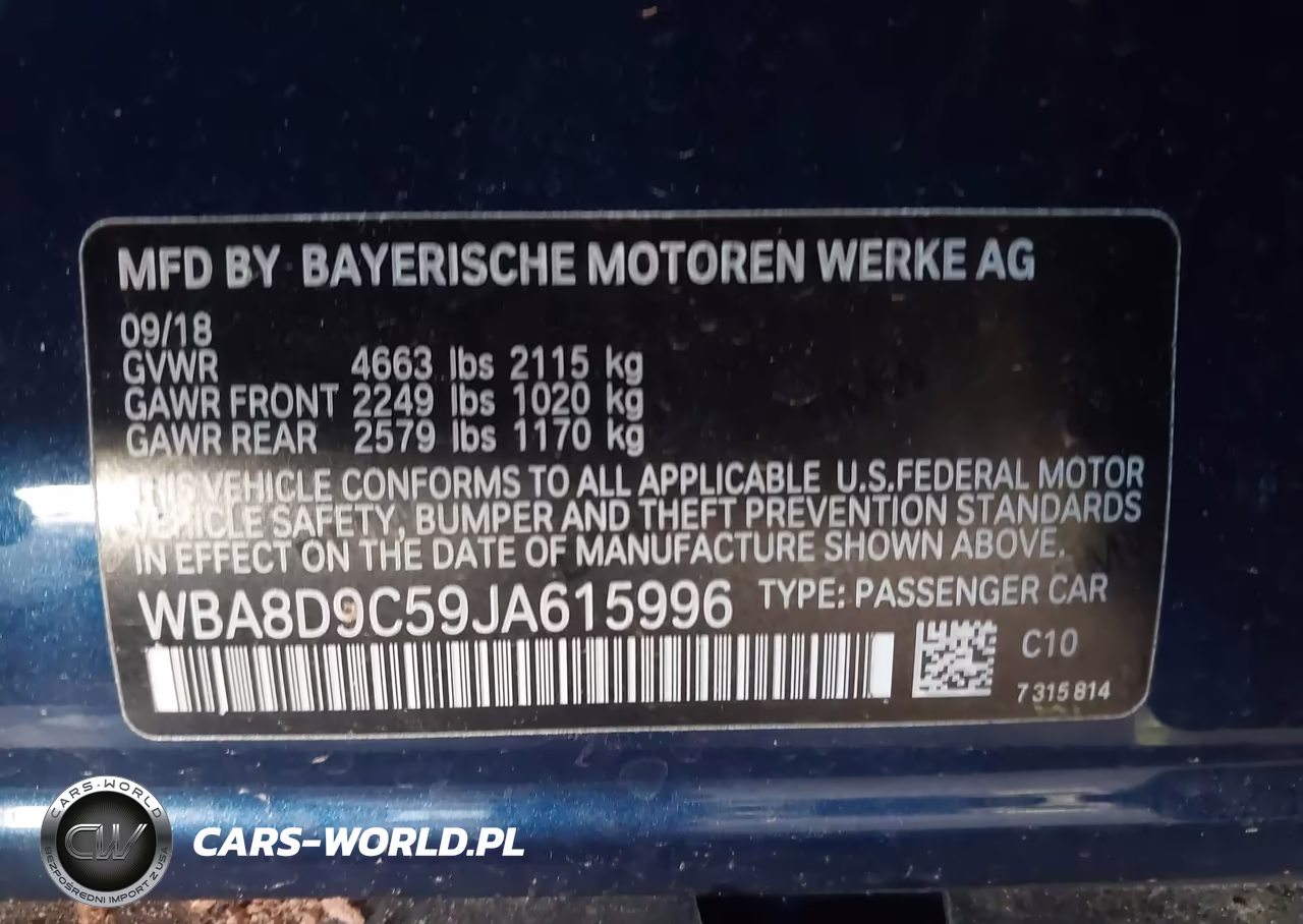 2018 BMW 330I xDrive VIN:WBA8D9C59JA615996 - 9