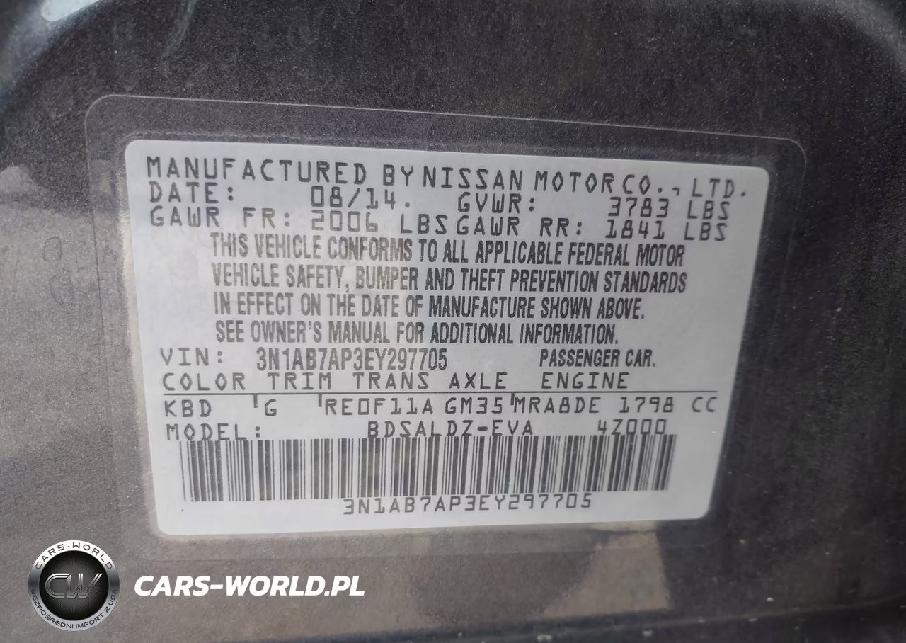 2014 Nissan Sentra Sv VIN:3N1AB7AP3EY297705 - 9