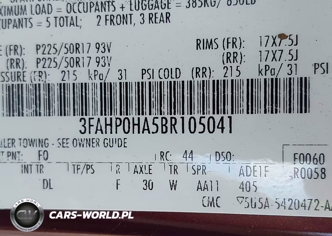 2011 Ford Fusion Se VIN:3FAHP0HA5BR105041 - 9