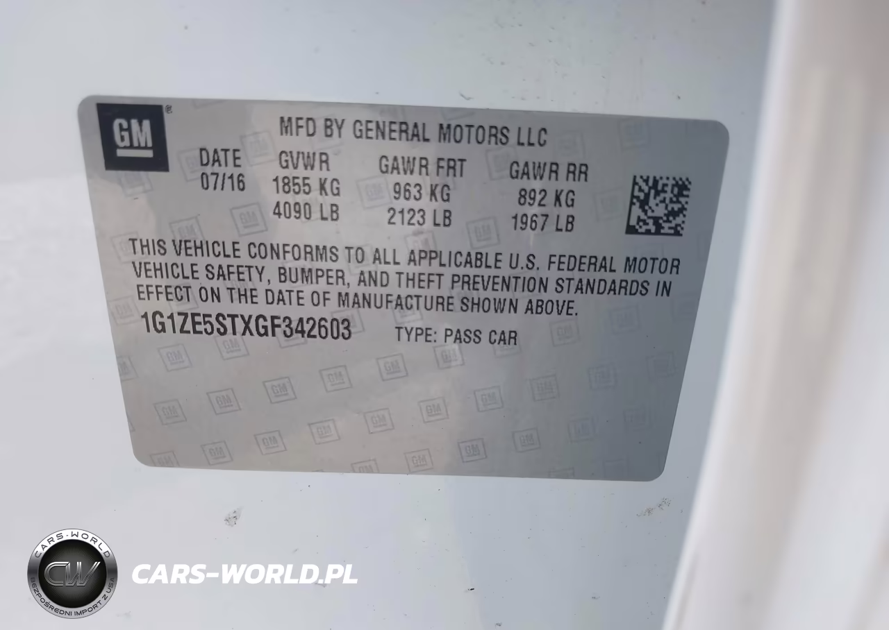 2016 Chevrolet Malibu 1Lt VIN:1G1ZE5STXGF342603 - 9