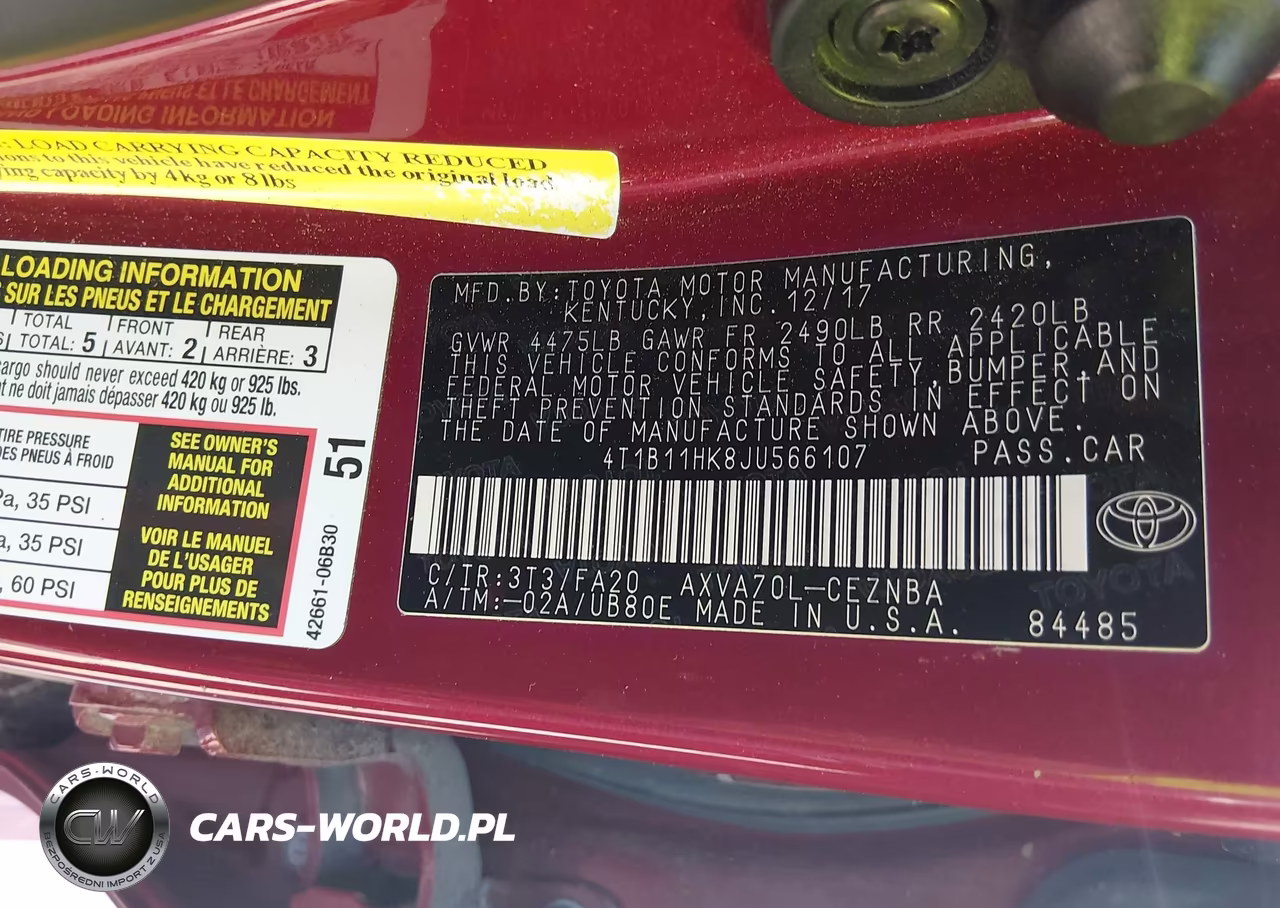 2018 Toyota Camry Le VIN:4T1B11HK8JU566107 - 9