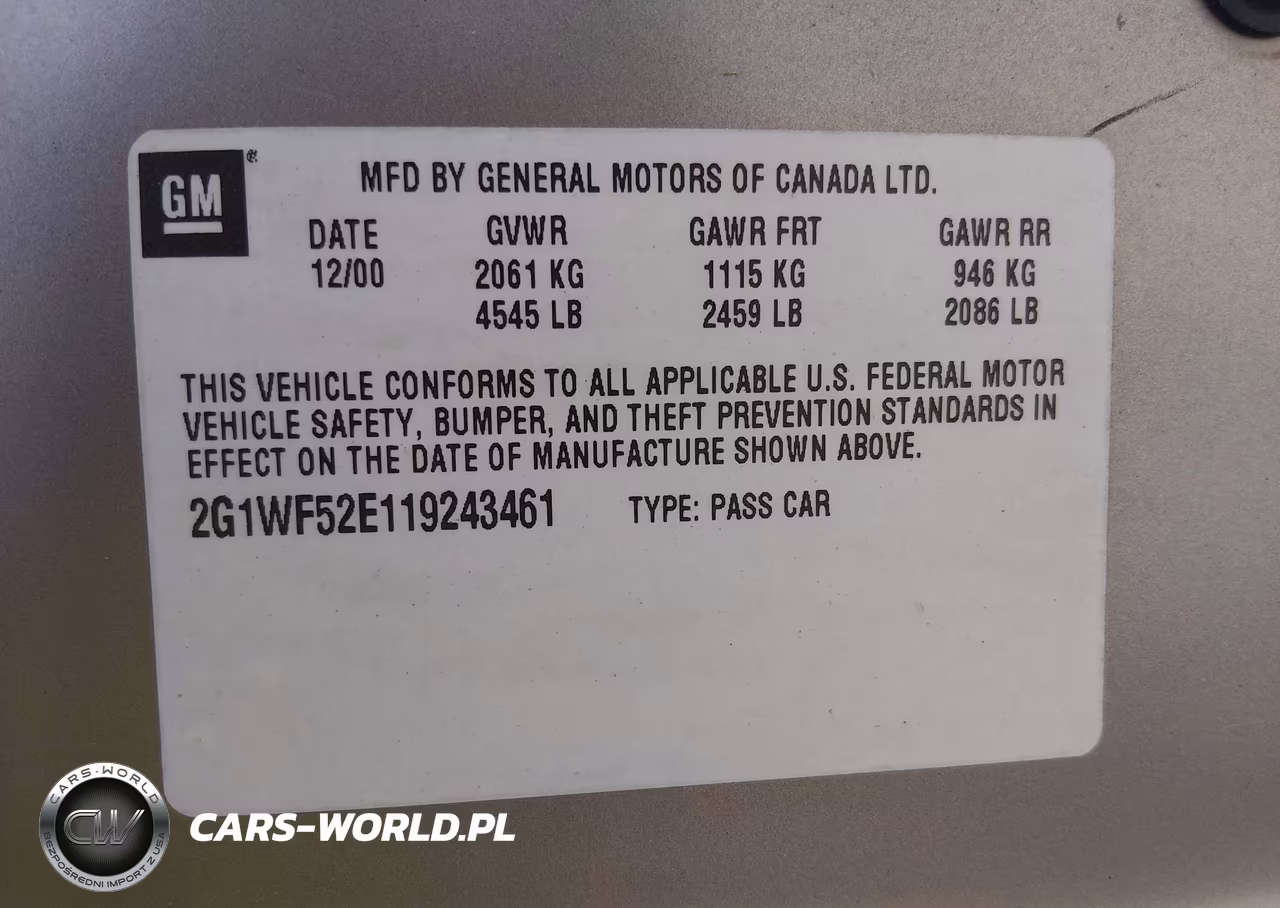 2001 Chevrolet Impala VIN:2G1WF52E119243461 - 9