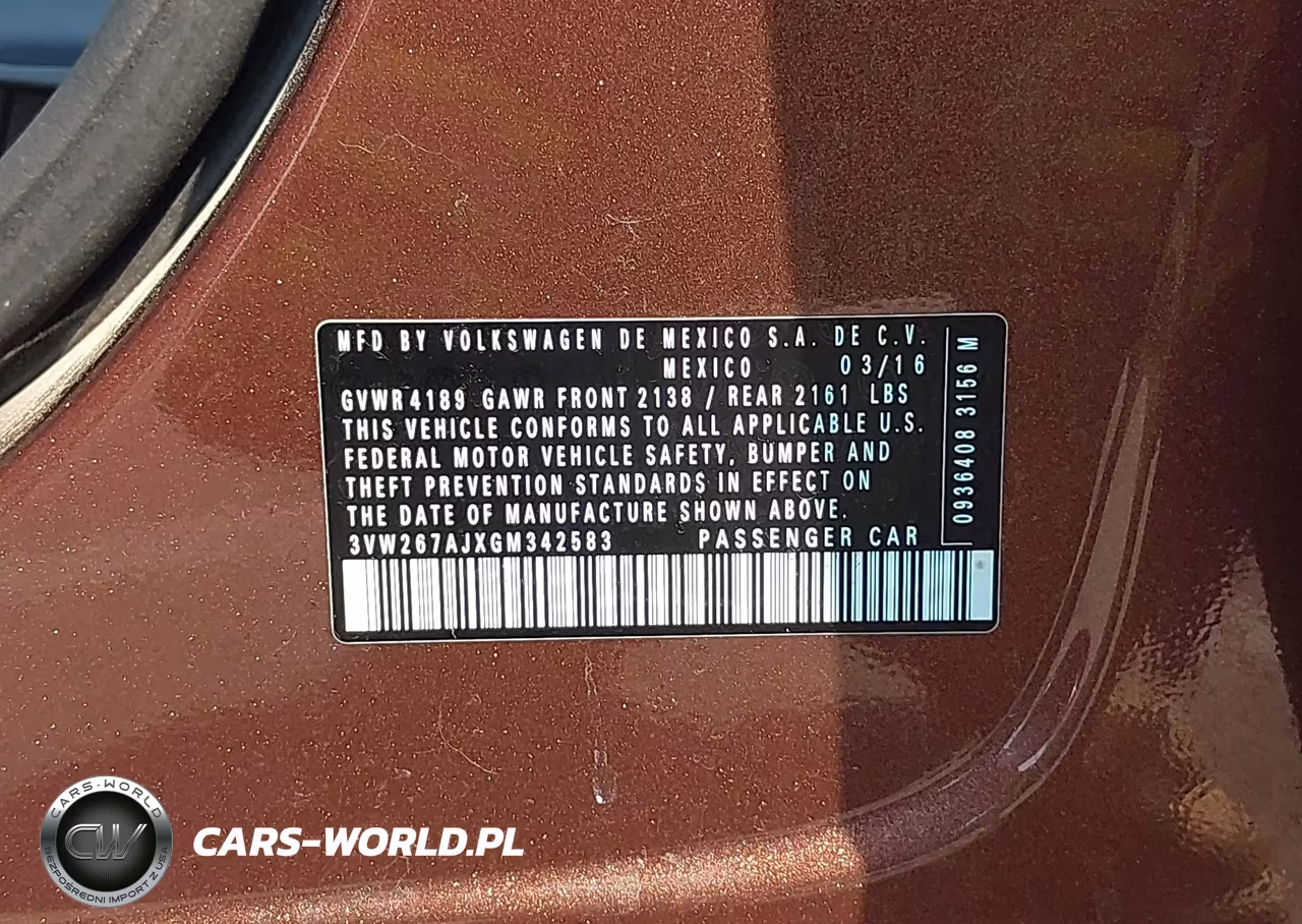 2016 Volkswagen Jetta 1.4T S VIN:3VW267AJXGM342583 - 9
