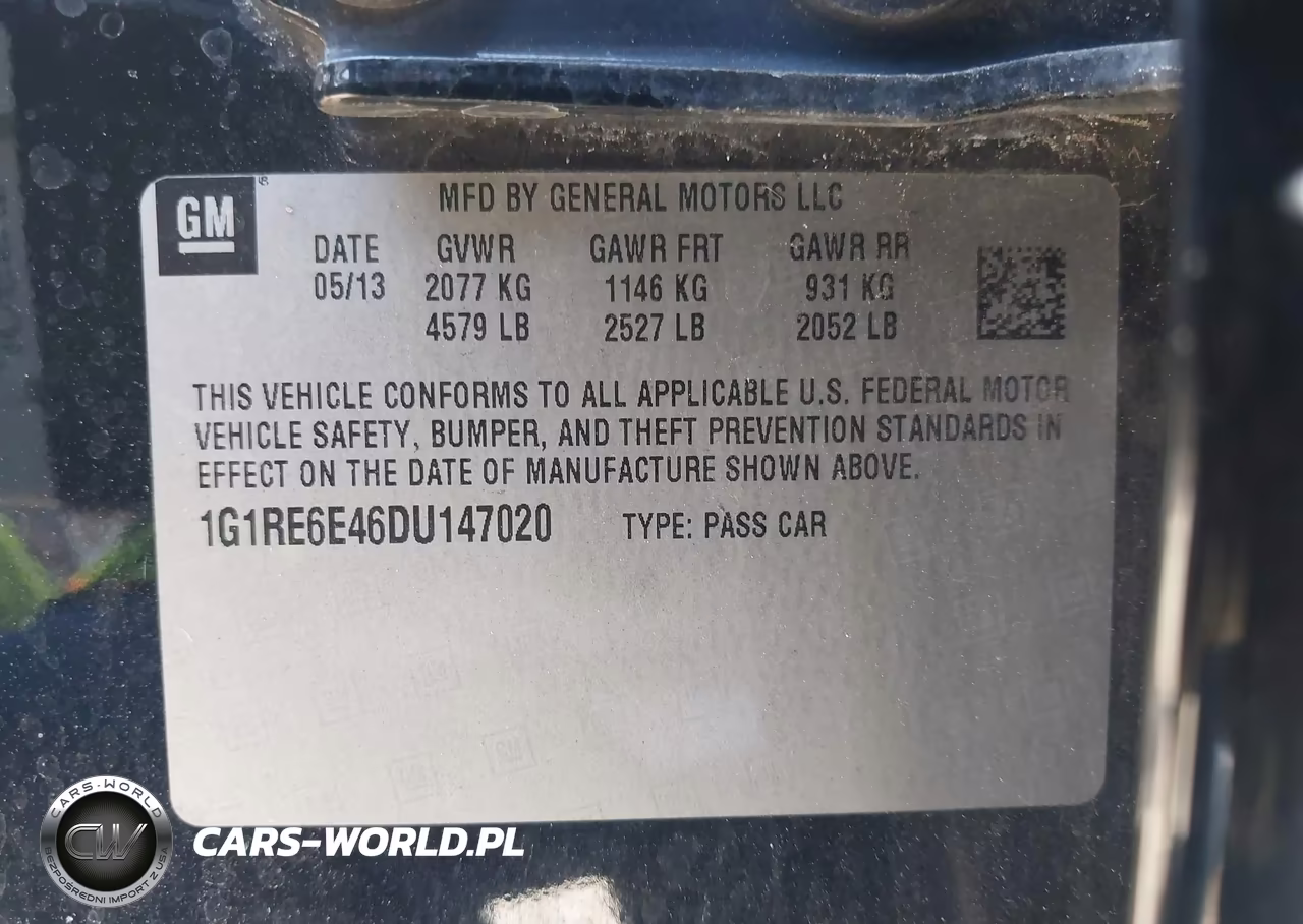 2013 Chevrolet Volt VIN:1G1RE6E46DU147020 - 9