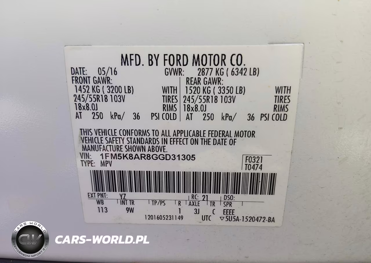 2016 Ford Utility Police Interceptor VIN:1FM5K8AR8GGD31305 - 9