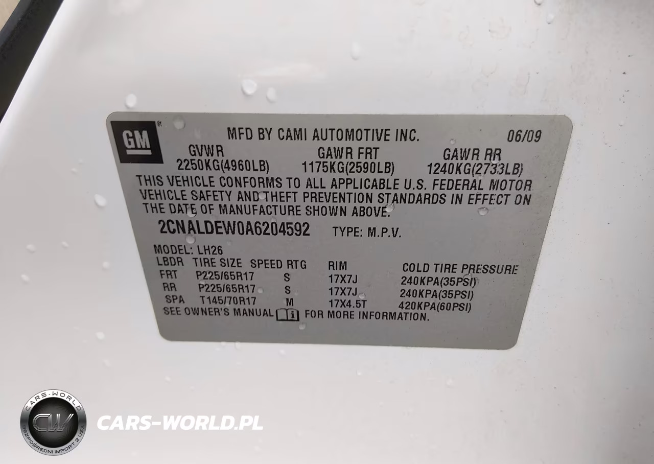 2010 Chevrolet Equinox Lt VIN:2CNALDEW0A6204592 - 9