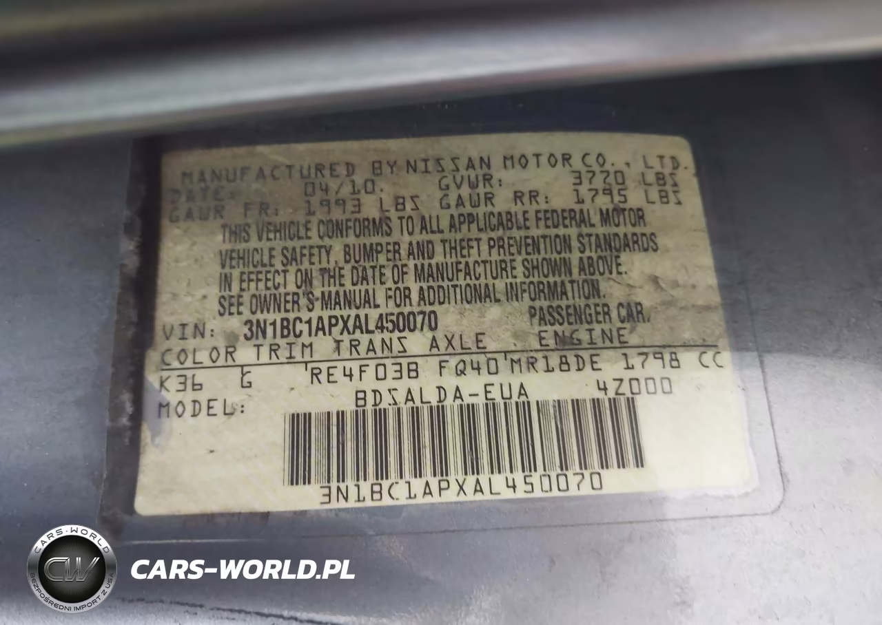 2010 Nissan Versa 1.8S VIN:3N1BC1APXAL450070 - 9