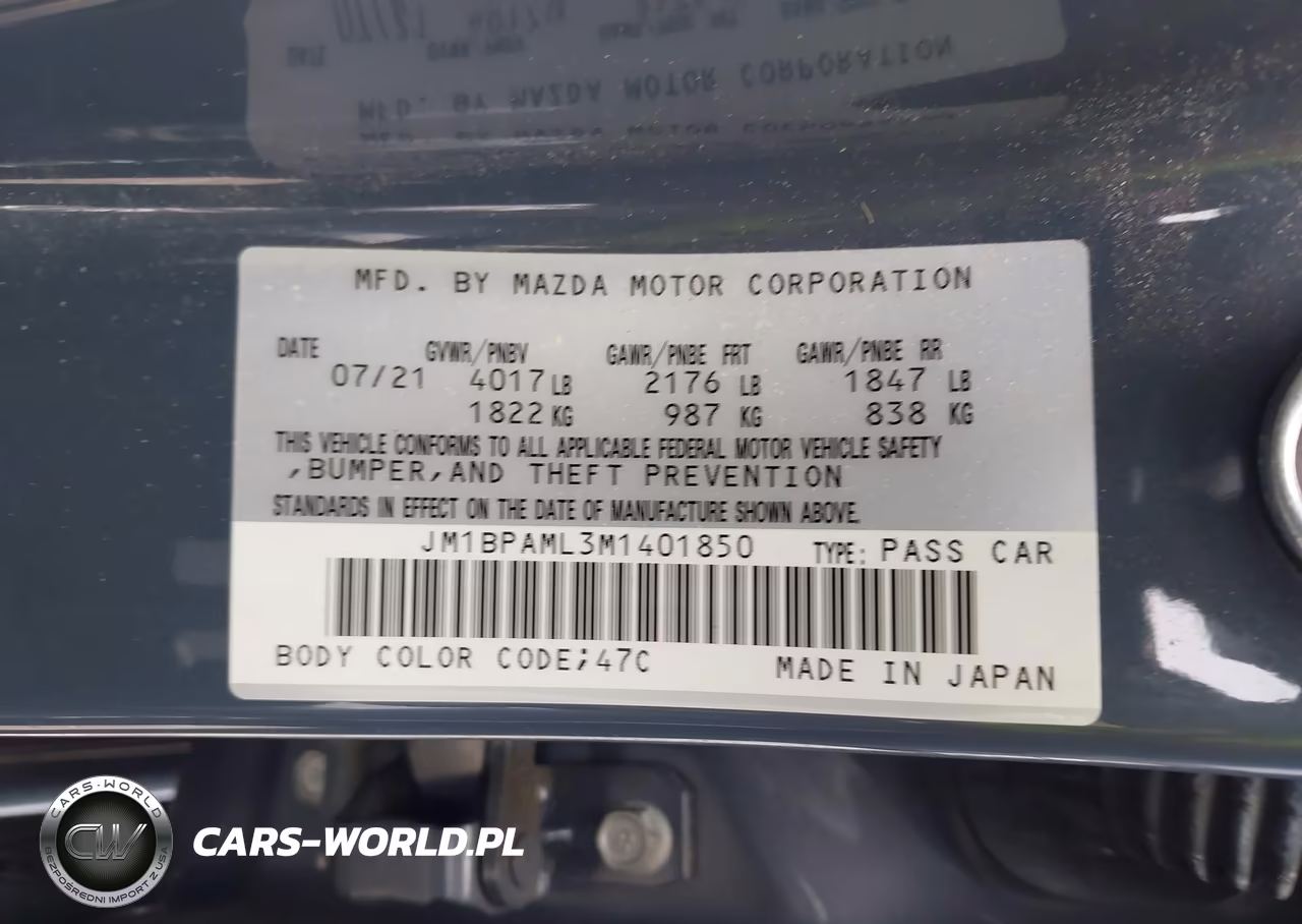 2021 Mazda Mazda3 Premium VIN:JM1BPAML3M1401850 - 9