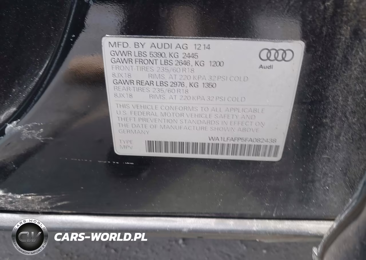 2015 Audi Q5 2.0T Premium VIN:WA1LFAFP5FA082438 - 9
