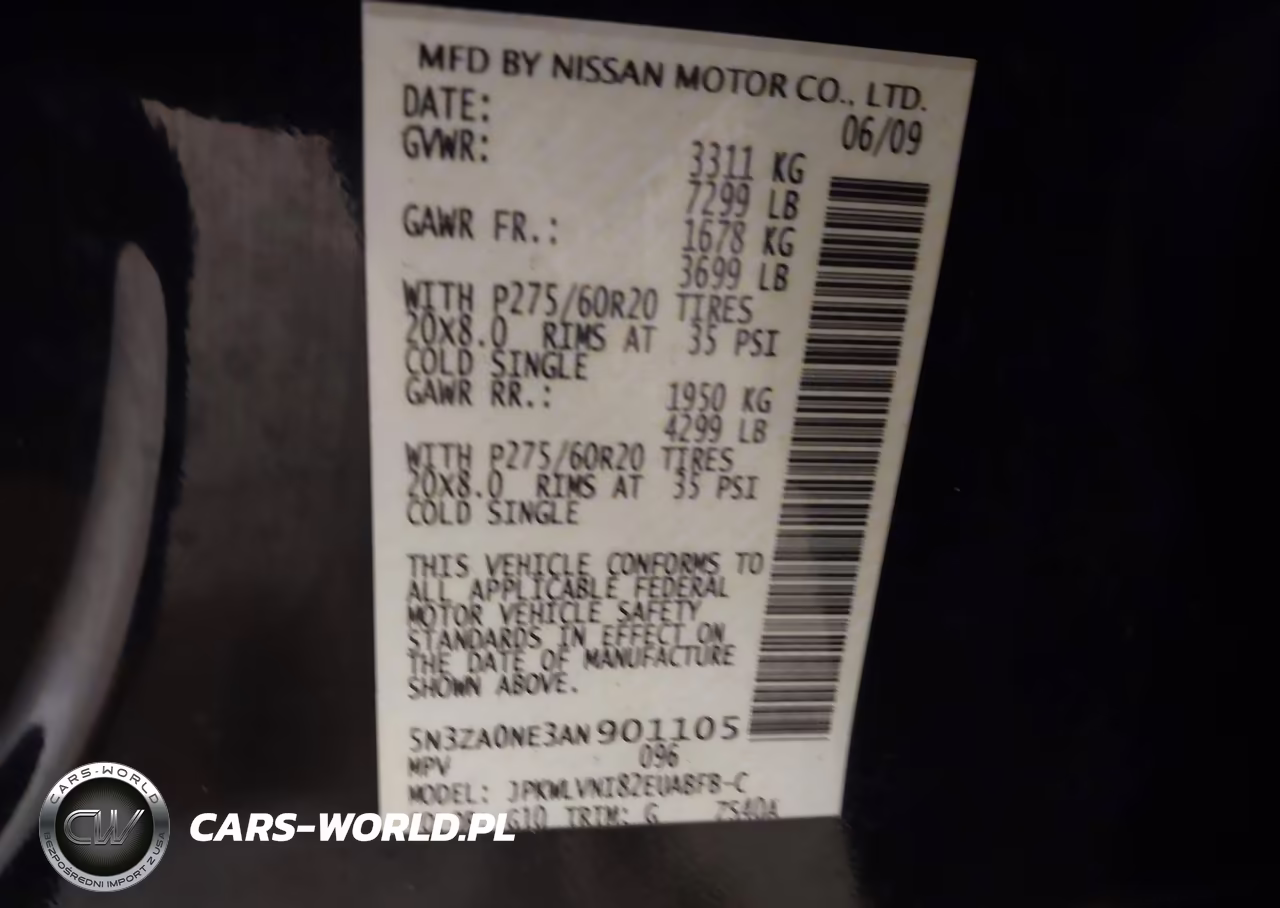 2010 Infiniti Qx56 VIN:5N3ZA0NE3AN901105 - 9