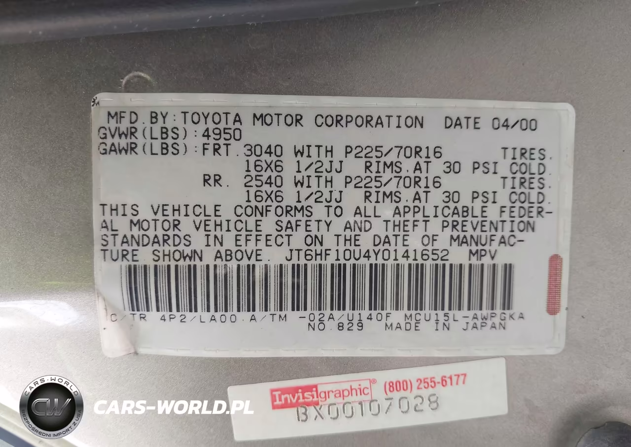 2000 Lexus Rx 300 VIN:JT6HF10U4Y0141652 - 9
