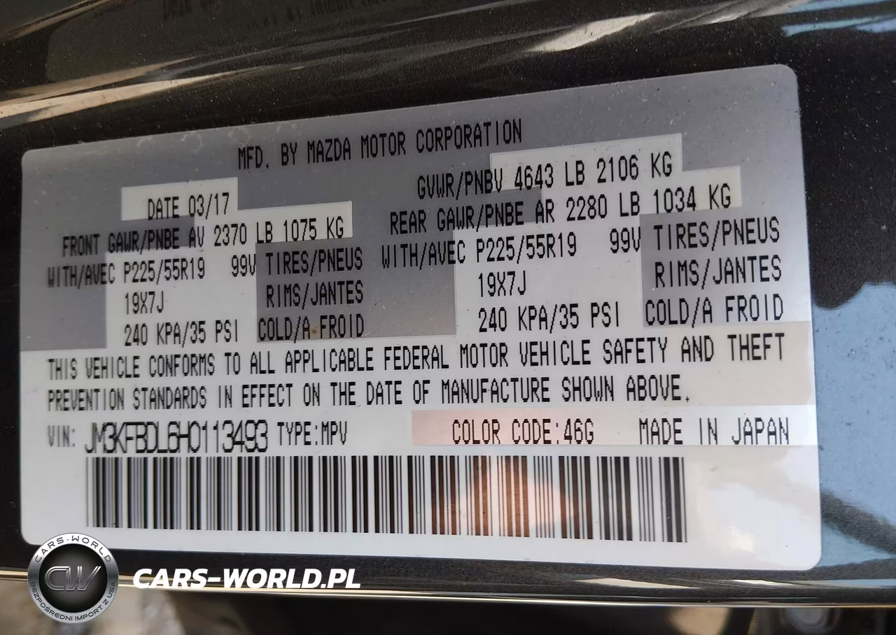 2017 Mazda Cx-5 Grand Touring VIN:JM3KFBDL6H0113493 - 9