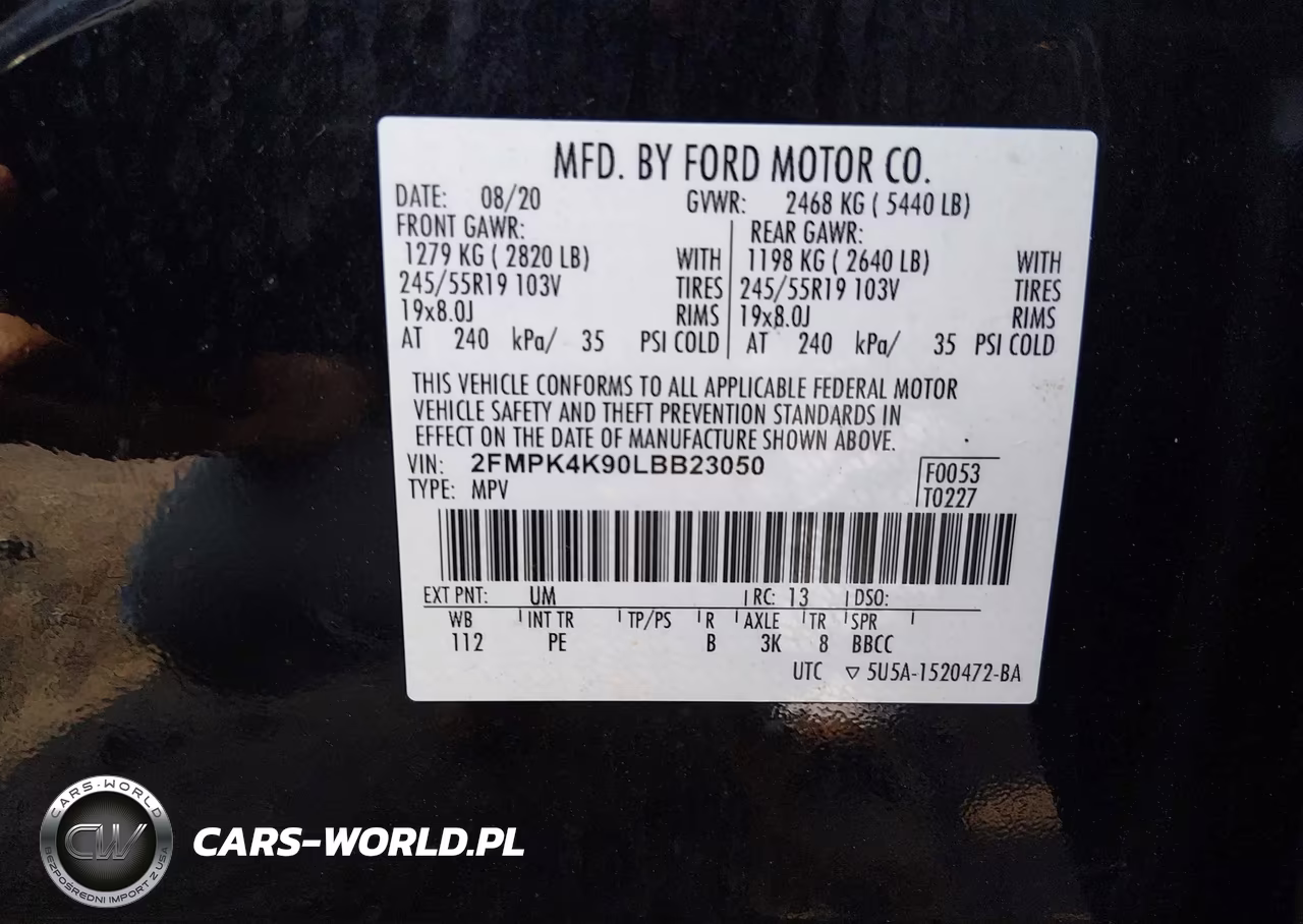 2020 Ford Edge Titanium VIN:2FMPK4K90LBB23050 - 9