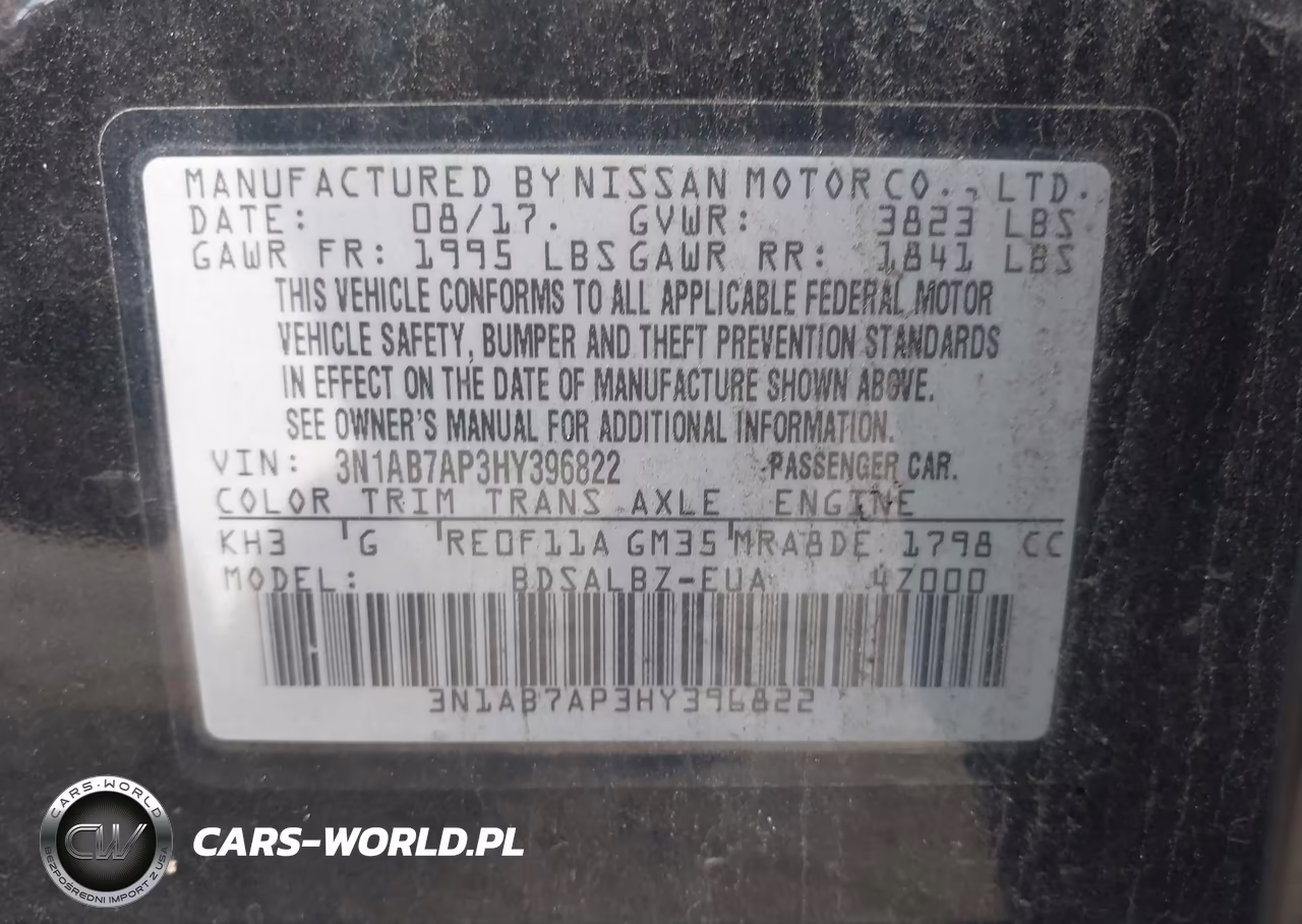 2017 Nissan Sentra S VIN:3N1AB7AP3HY396822 - 9