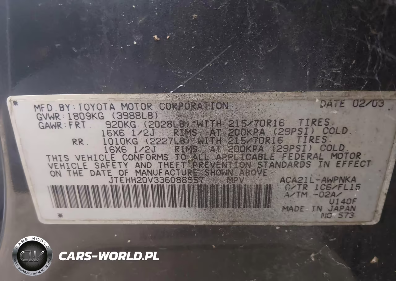 2003 Toyota Rav4 VIN:JTEHH20V336088557 - 9