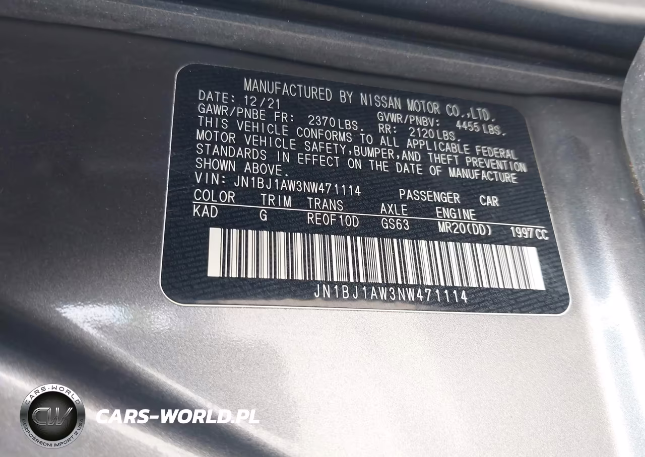 2022 Nissan Rogue Sport S Awd Xtronic Cvt VIN:JN1BJ1AW3NW471114 - 9