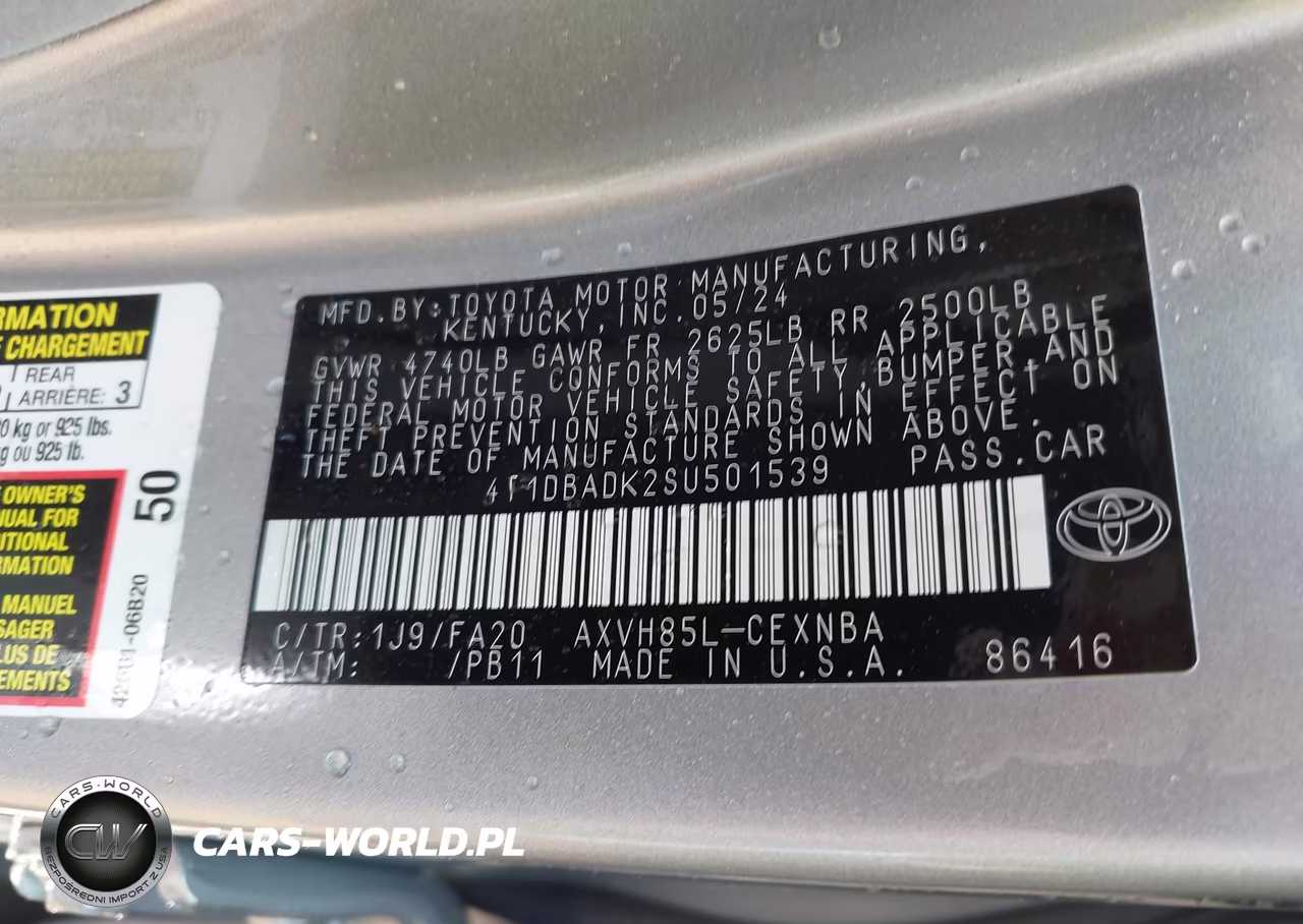 2025 Toyota Camry Le VIN:4T1DBADK2SU501539 - 9