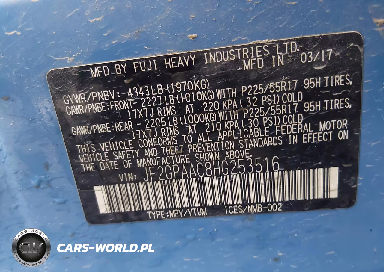 2017 Subaru Crosstrek 2.0I VIN:JF2GPAAC8HG253516 - 9
