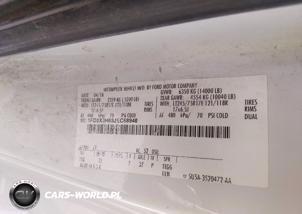 2018 Ford F-350 Chassis Xl VIN:1FD8X3H68JEC68948 - 9