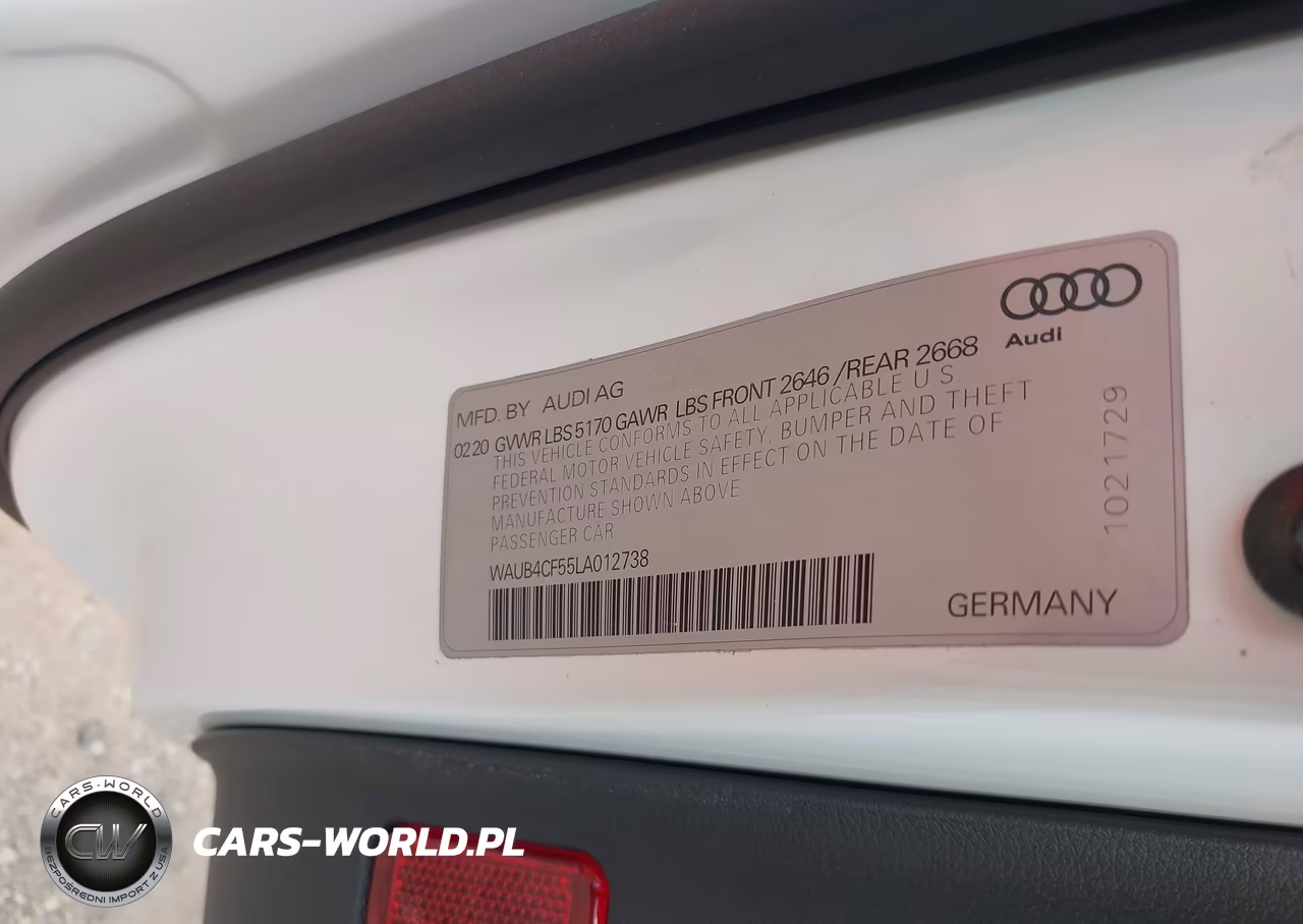 2020 Audi S5 Sportback Prestige Tfsi Quattro Tiptronic VIN:WAUB4CF55LA012738 - 9