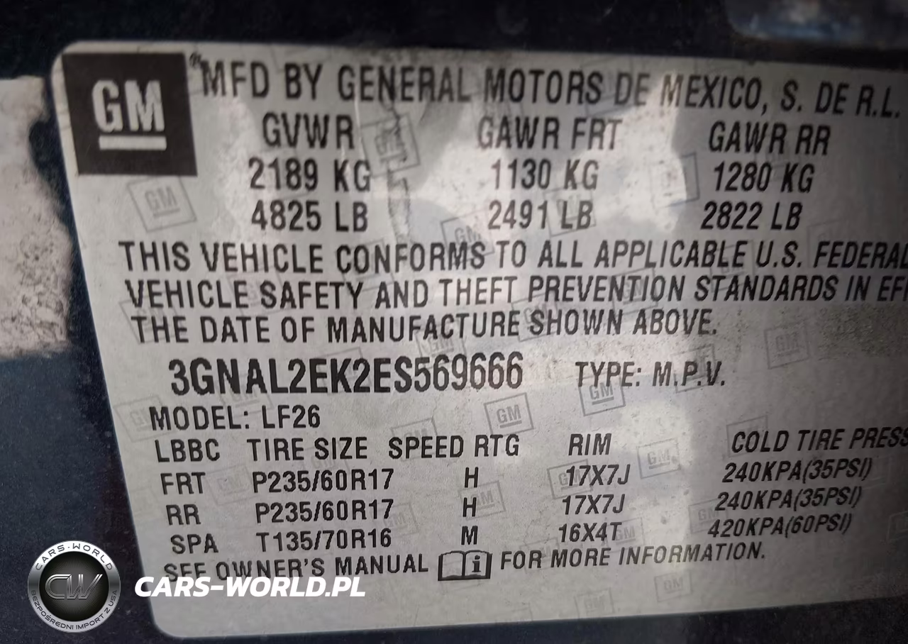 2014 Chevrolet Captiva Sport 2Ls VIN:3GNAL2EK2ES569666 - 9