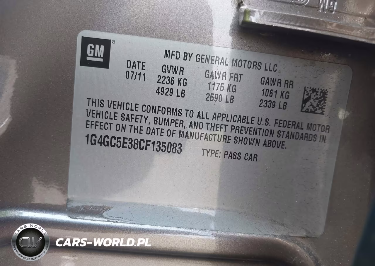 2012 Buick Lacrosse Leather Group VIN:1G4GC5E38CF135083 - 9