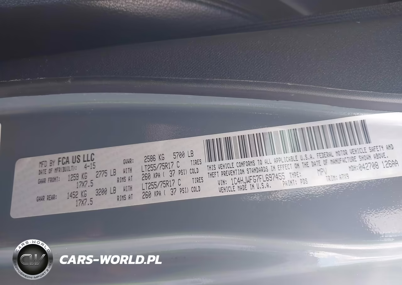 2015 Jeep Wrangler Unlimited Rubicon VIN:1C4HJWFG7FL697455 - 9