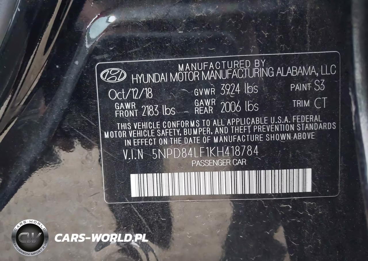 2019 Hyundai Elantra Sel VIN:5NPD84LF1KH418784 - 9