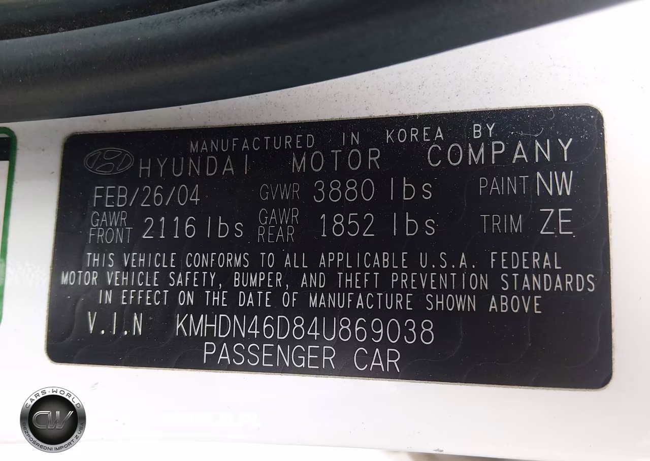 2004 Hyundai Elantra Gls-Gt VIN:KMHDN46D84U869038 - 9