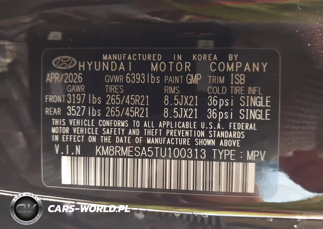 2026 Hyundai Palisade Hev Calligraphy VIN:KM8RMESA5TU100313 - 9