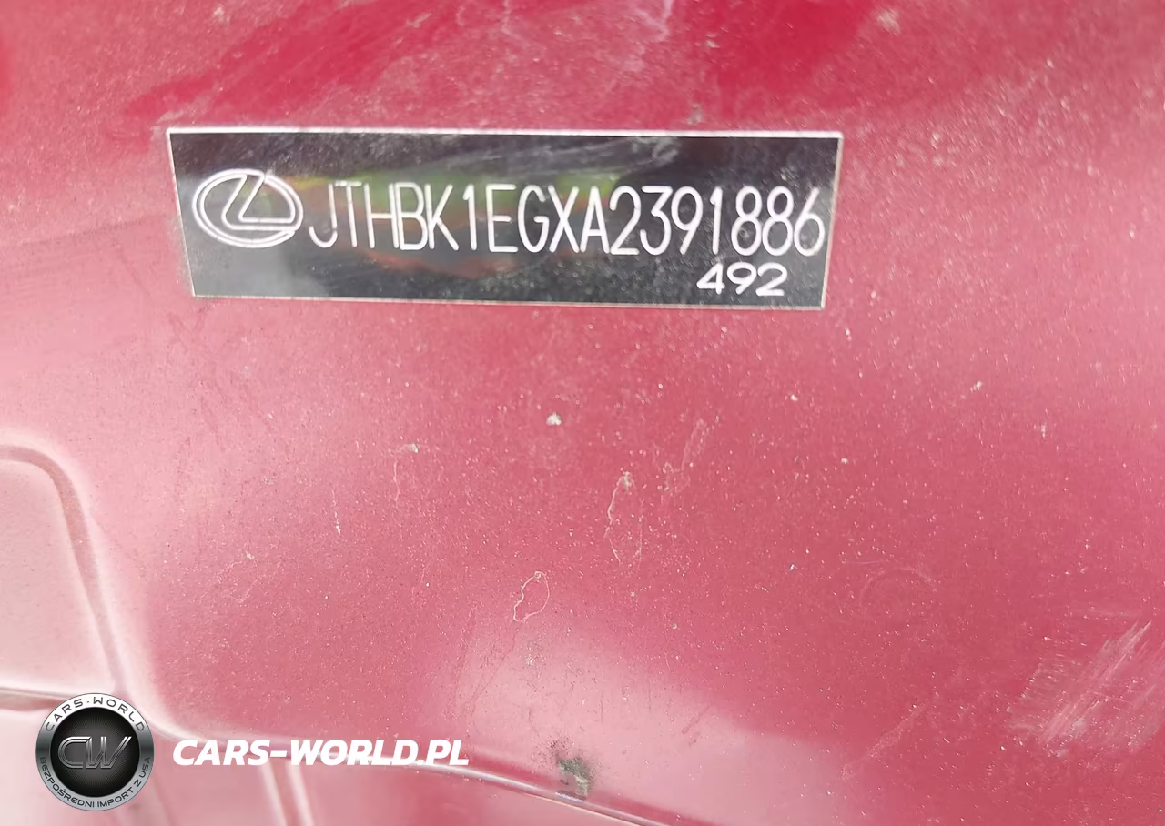 2010 Lexus Es 350 VIN:JTHBK1EGXA2391886 - 9