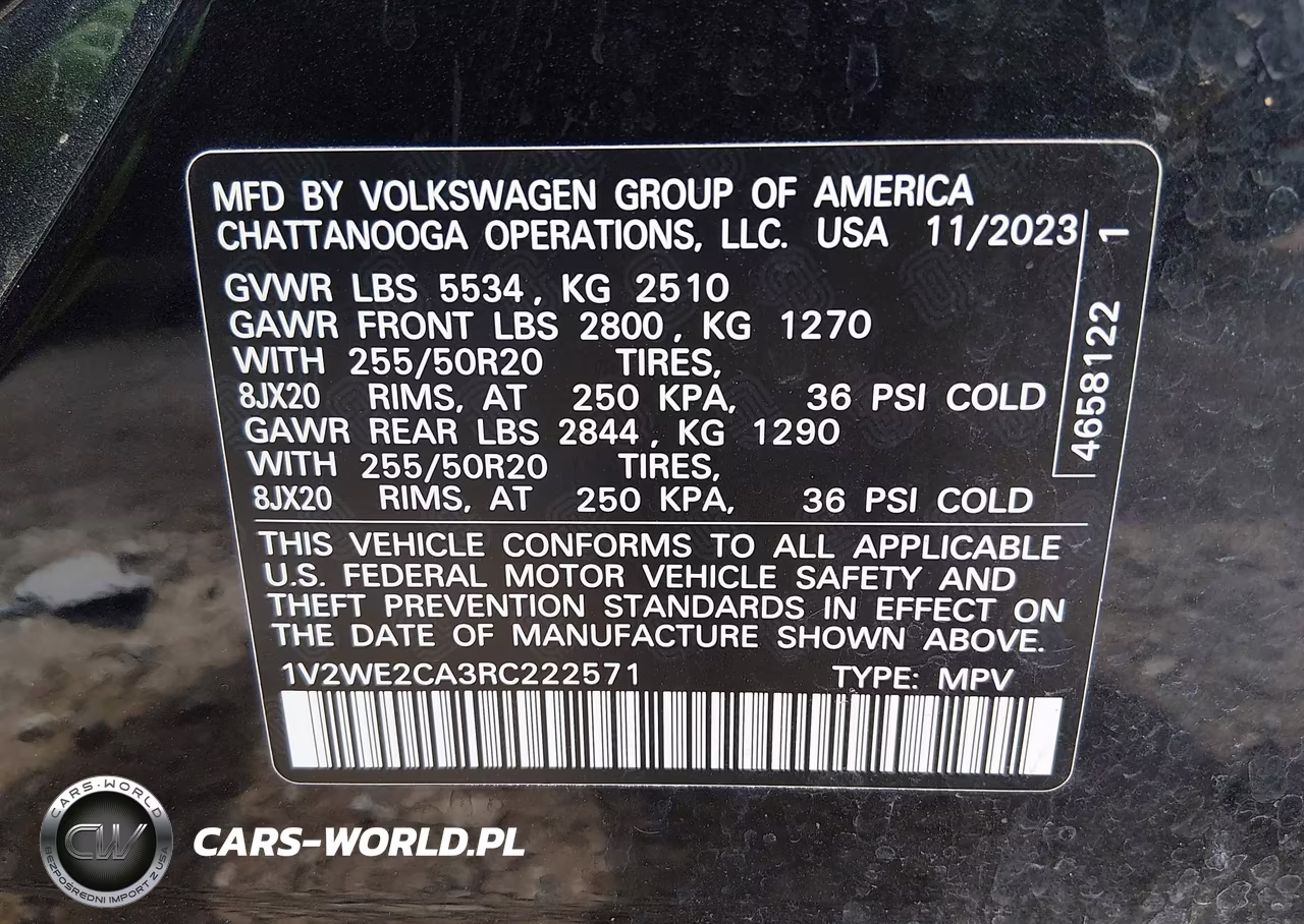 2024 Volkswagen Atlas Cross Sport 2.0T Se W-Technology VIN:1V2WE2CA3RC222571 - 9
