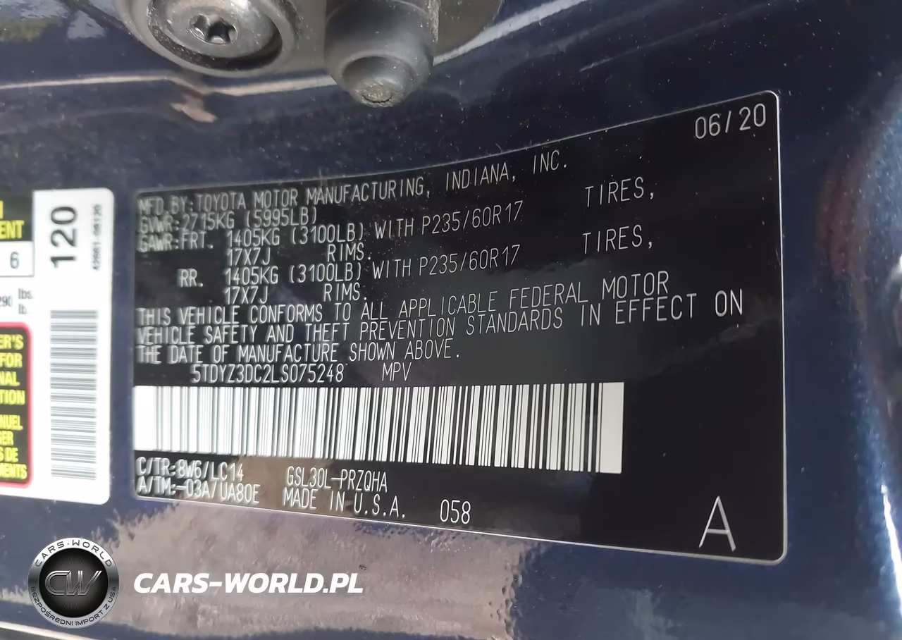 2020 Toyota Sienna Xle VIN:5TDYZ3DC2LS075248 - 9