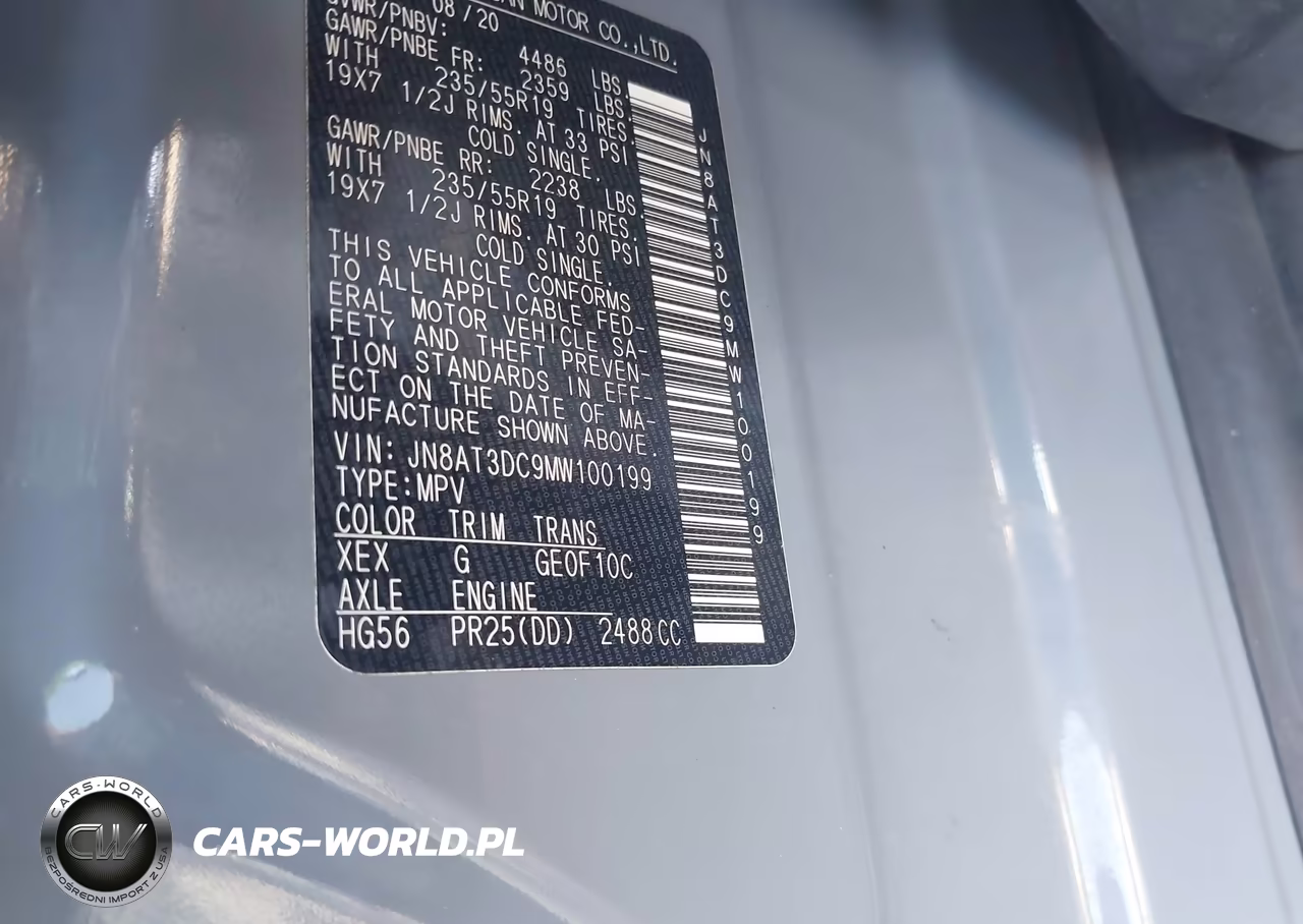 2021 Nissan Rogue Platinum Fwd VIN:JN8AT3DC9MW100199 - 9