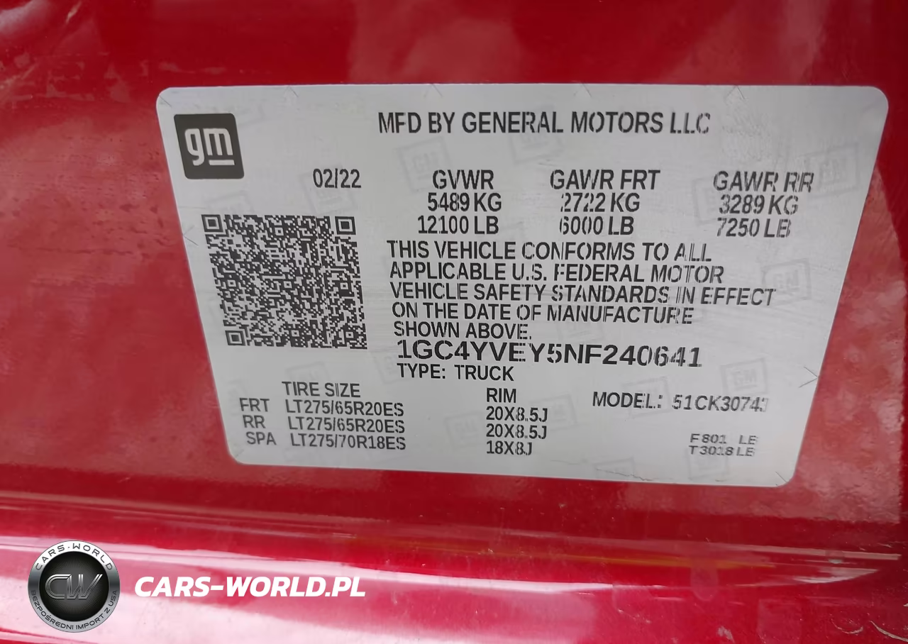 2022 Chevrolet Silverado 3500Hd 4Wd Standard Bed High Country VIN:1GC4YVEY5NF240641 - 8
