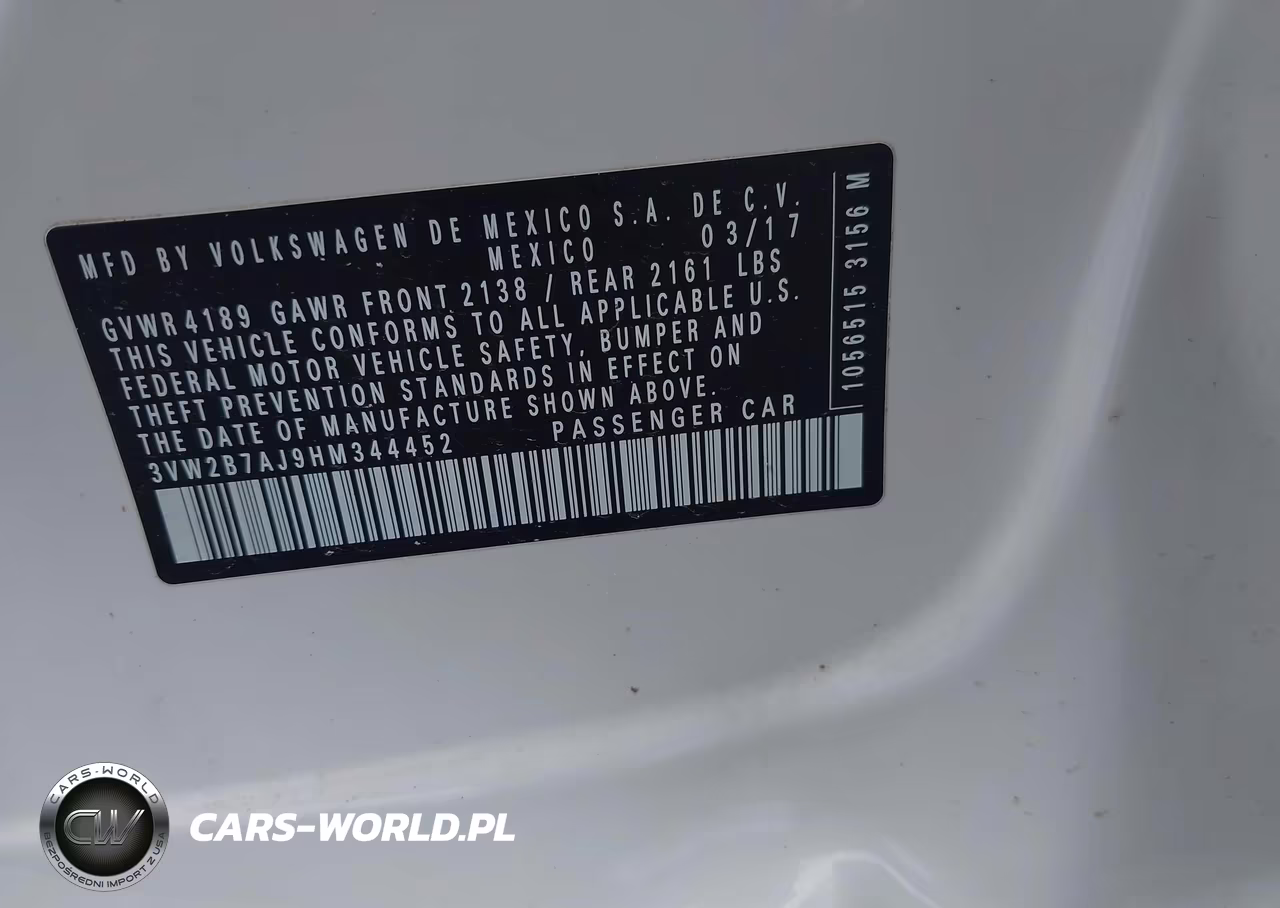 2017 Volkswagen Jetta 1.4T S VIN:3VW2B7AJ9HM344452 - 9