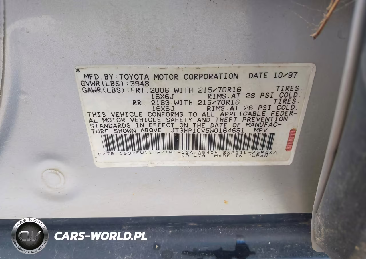 1998 Toyota Rav4 VIN:JT3HP10V5W0164681 - 9