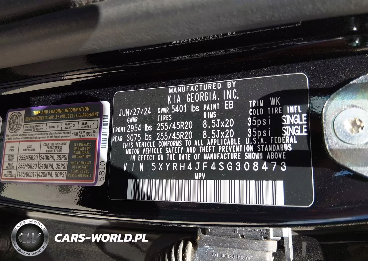 2025 Kia Sorento Ex VIN:5XYRH4JF4SG308473 - 9