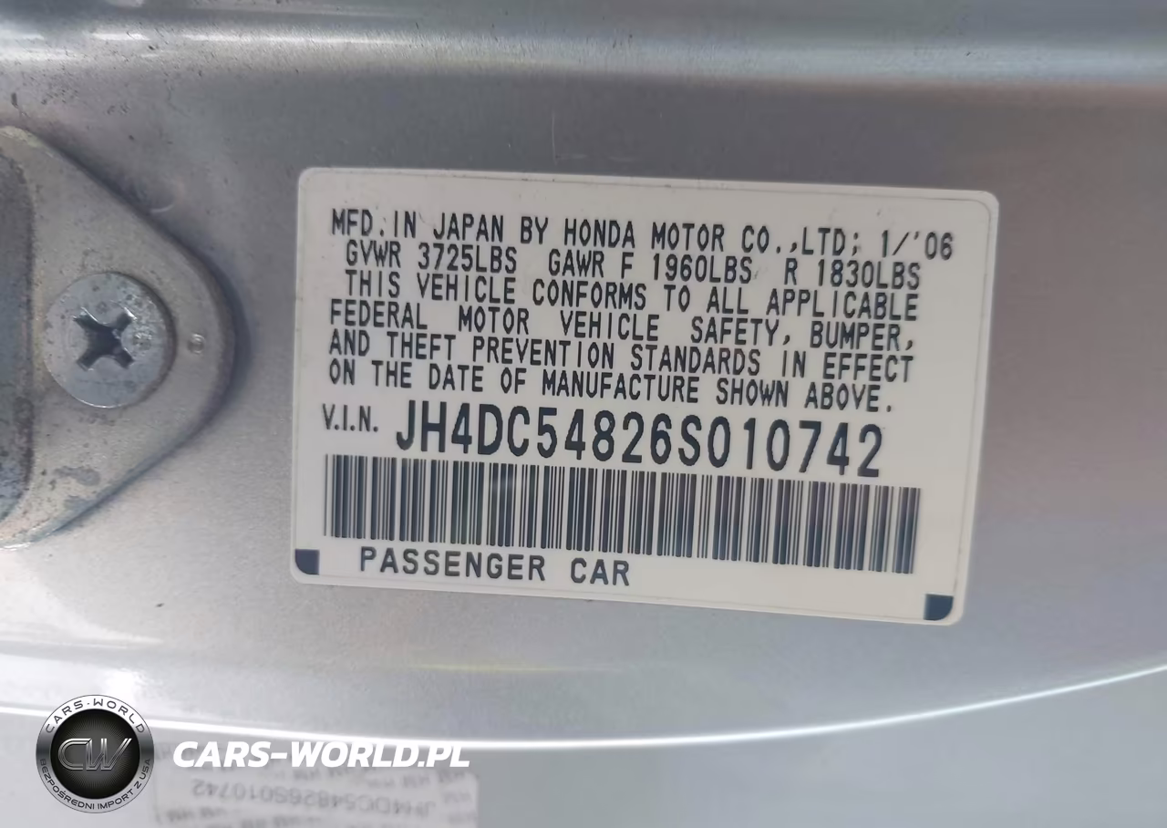 2006 Acura Rsx VIN:JH4DC54826S010742 - 9