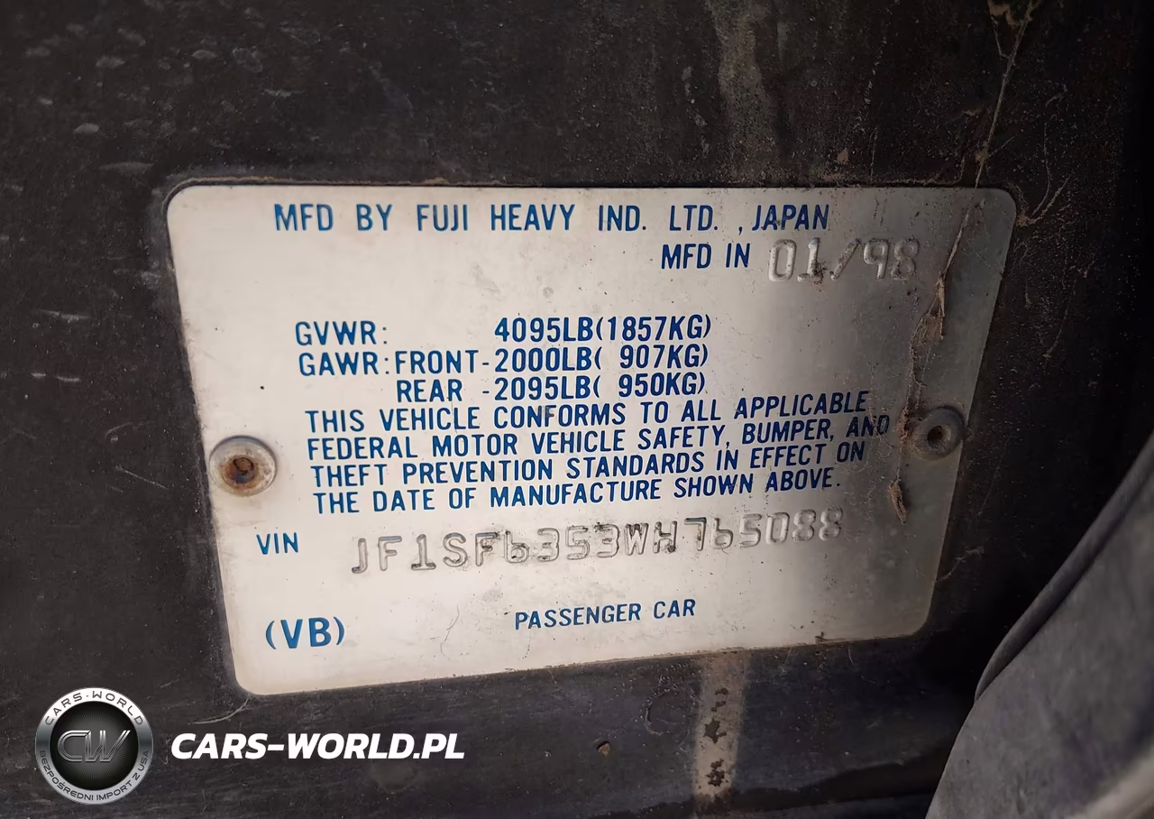 1998 Subaru Forester L VIN:JF1SF6353WH765088 - 9