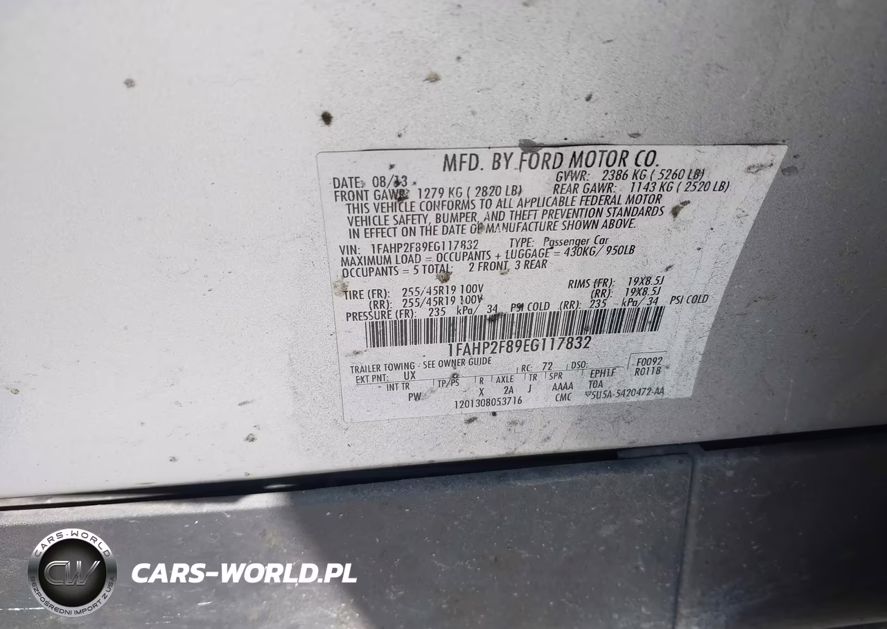 2014 Ford Taurus Limited VIN:1FAHP2F89EG117832 - 9