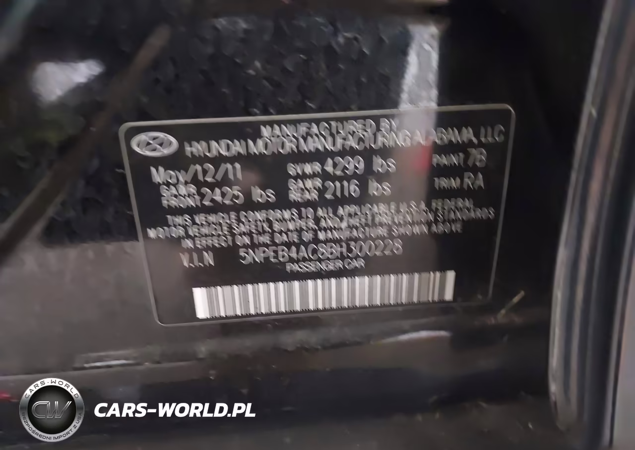 2011 Hyundai Sonata Gls VIN:5NPEB4AC8BH300228 - 9