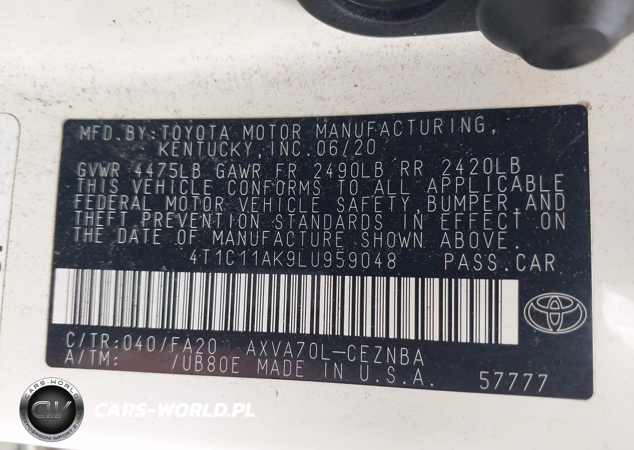2020 Toyota Camry Le VIN:4T1C11AK9LU959048 - 9